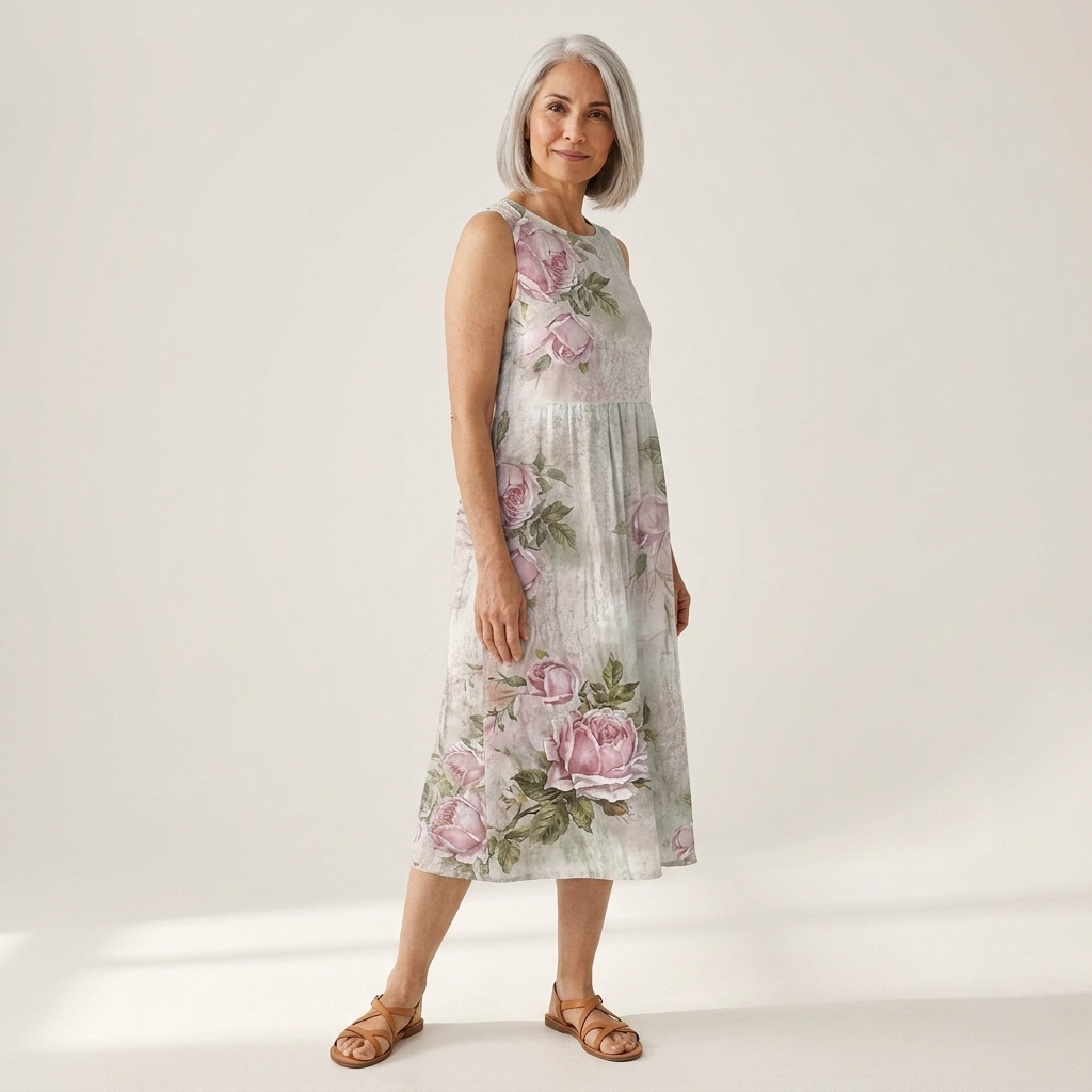 Paulette - robe fluide et confortable pour femme, portée en tenue d’été