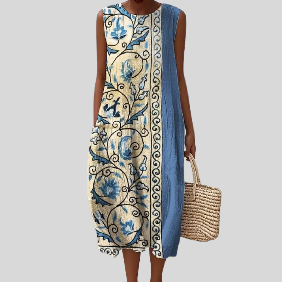 Micheline - robe fluide et confortable pour femme, longueur midi