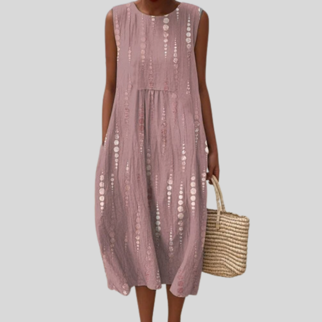 Monique - robe fluide et confortable pour femme, longueur midi