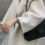 Zareen Manteau Long Femme – Coupe Croisée Élégante Sans Boutons & Style Intemporel