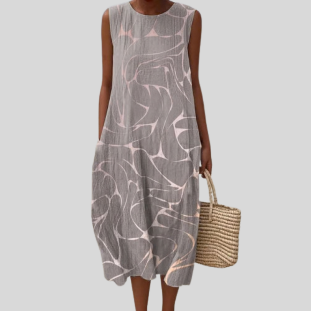 Jeanne - robe fluide et confortable pour femme, longueur midi