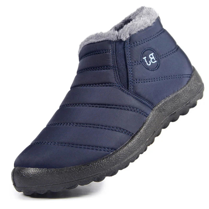 Nhovi Snowy Slips Homme Lunero Eindhoven – Chaussures d’Hiver Imperméables et Chaudes à Enfiler