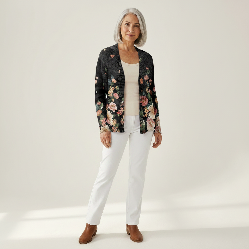 Elara | Cardigan vintage pour femme - vue de face
