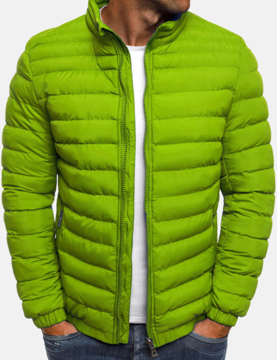 Manuel Veste Matelassée pour Homme – Coupe Droite Légère avec Col Montant & Fermeture Zippée