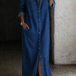 Delana - robe en denim à boutons pour femme - vue 7