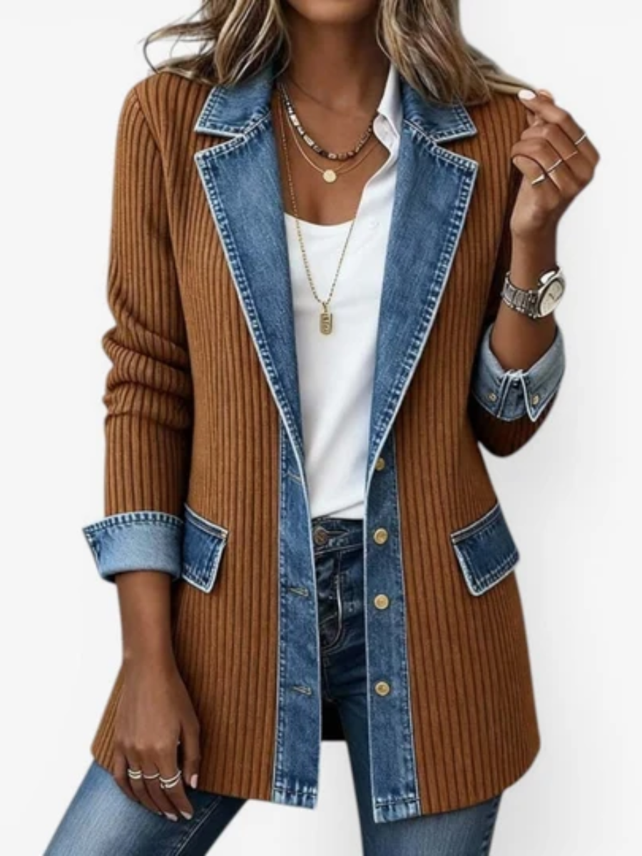 Gwenaëlle - Veste structurée bicolore