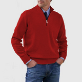 Brad Pull Quarter-Zip Homme – Tricot Doux Respirant avec Col Zippé & Coupe Regular