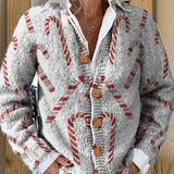 Lunara : cardigan en maille vintage pour femme, vue détaillée