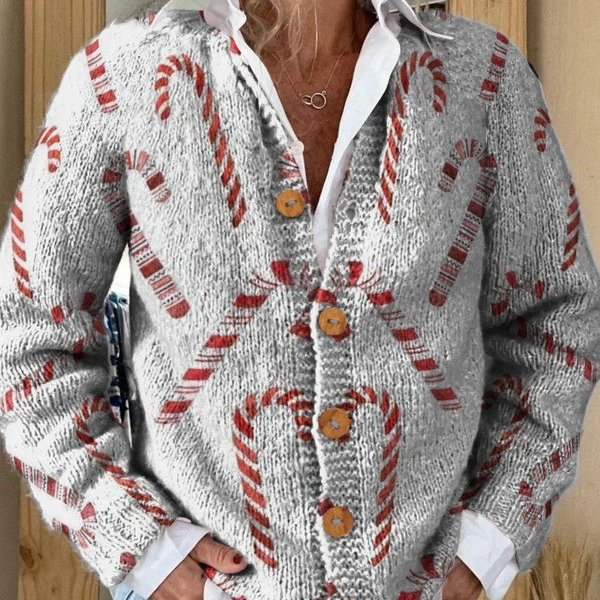 Lunara : cardigan en maille vintage pour femme, vue détaillée