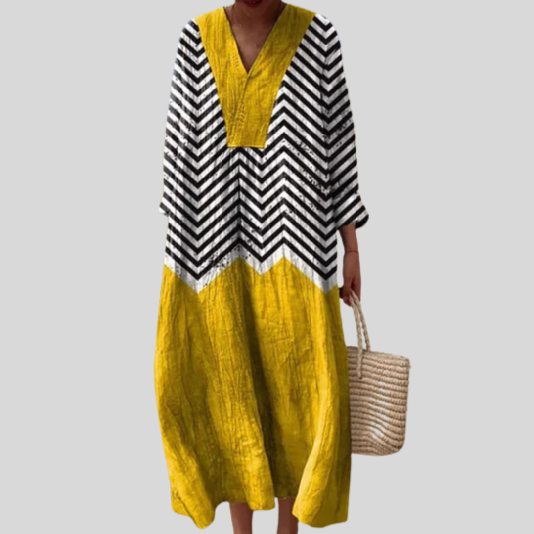 Colette - robe d’été imprimée pour femme, décolleté en V
