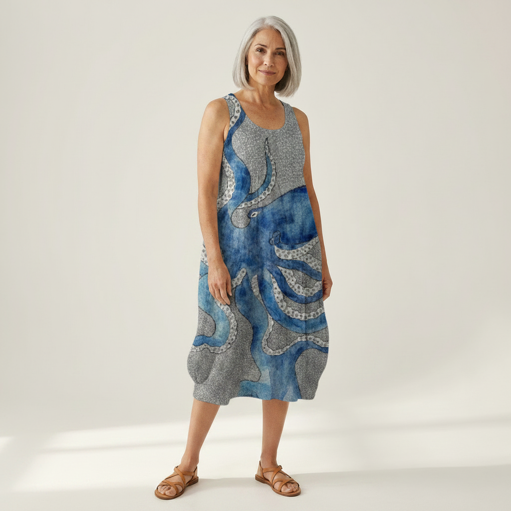 Sabine - robe fluide et confortable pour femme, coupe ample et décontractée