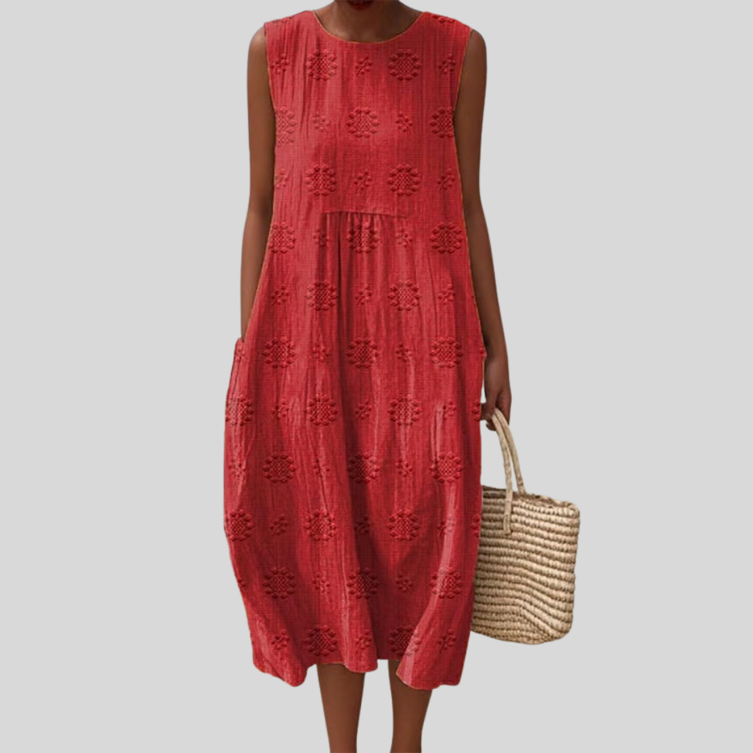 Anaïs - robe fluide et confortable pour femme, longueur midi