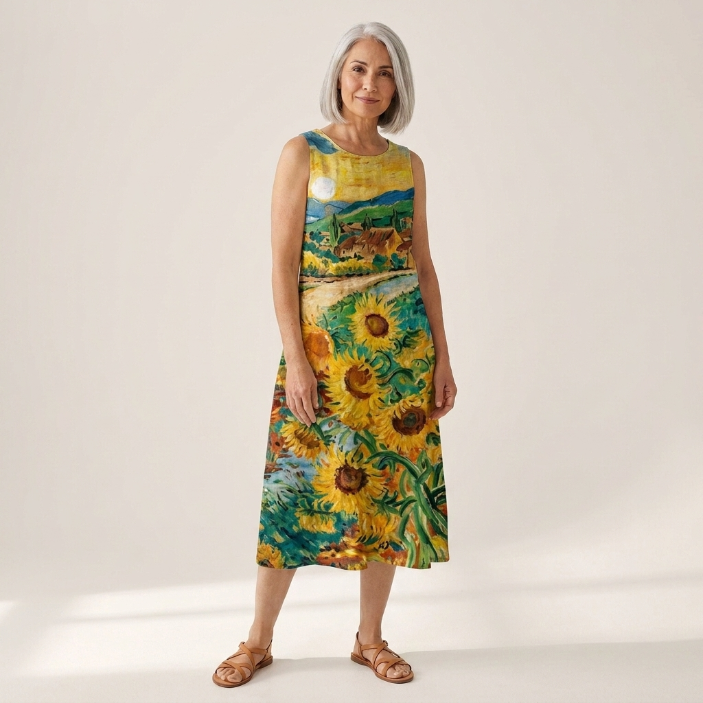 Séverine - robe fluide et confortable pour femme, coupe ample et décontractée