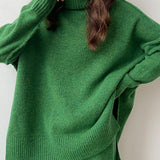 Aria Ensemble Loungewear Femme – Set Tricot Doux à Col Montant & Pantalon Large