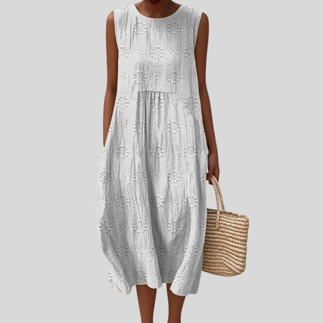 Bénédicte - robe fluide et confortable pour femme, longueur midi