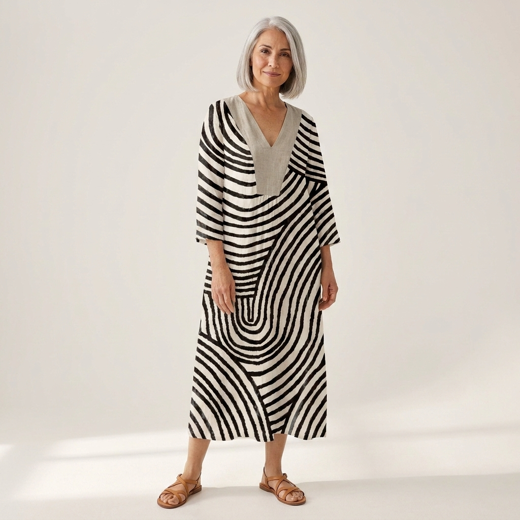 Simone - robe d’été imprimée pour femme, coupe ample et décontractée