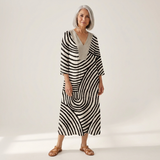 Simone - robe d’été imprimée pour femme, coupe ample et décontractée