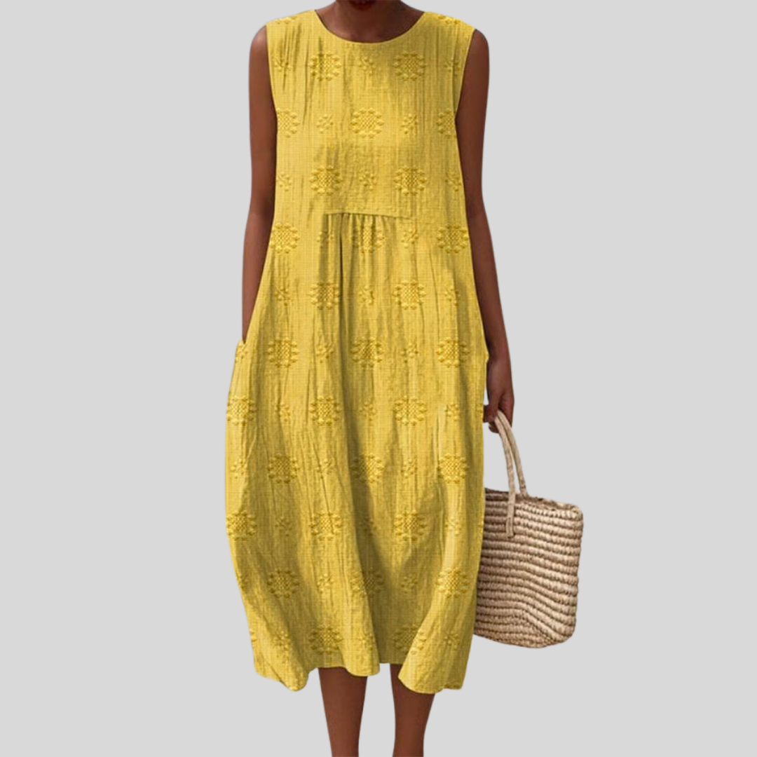 Annick - robe fluide et confortable pour femme, longueur midi