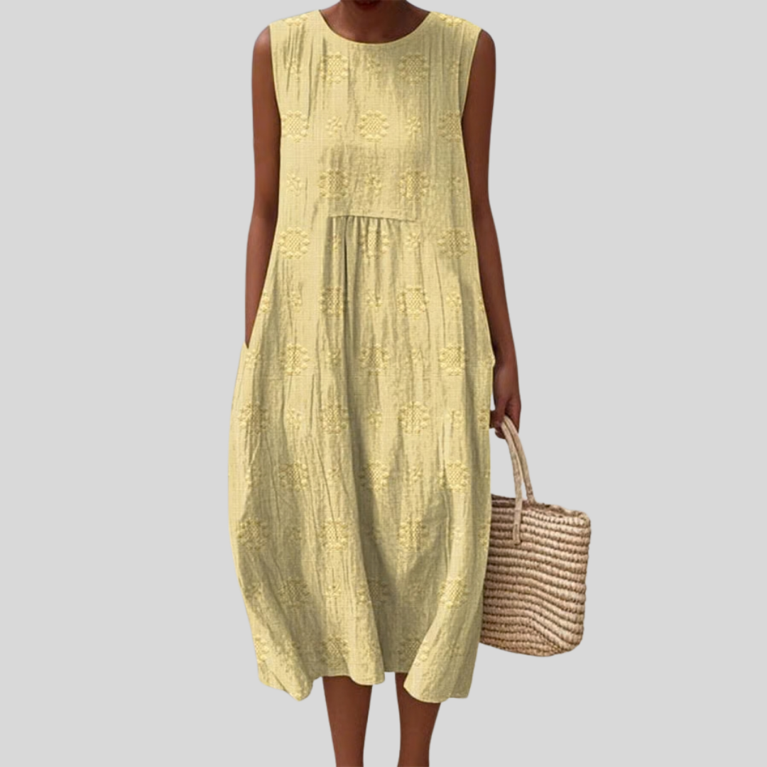 Bernadette - robe fluide et confortable pour femme, longueur midi