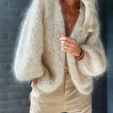 Anna Gilet Femme – Cardigan Doux & Confortable au Design Intemporel pour l’Hiver