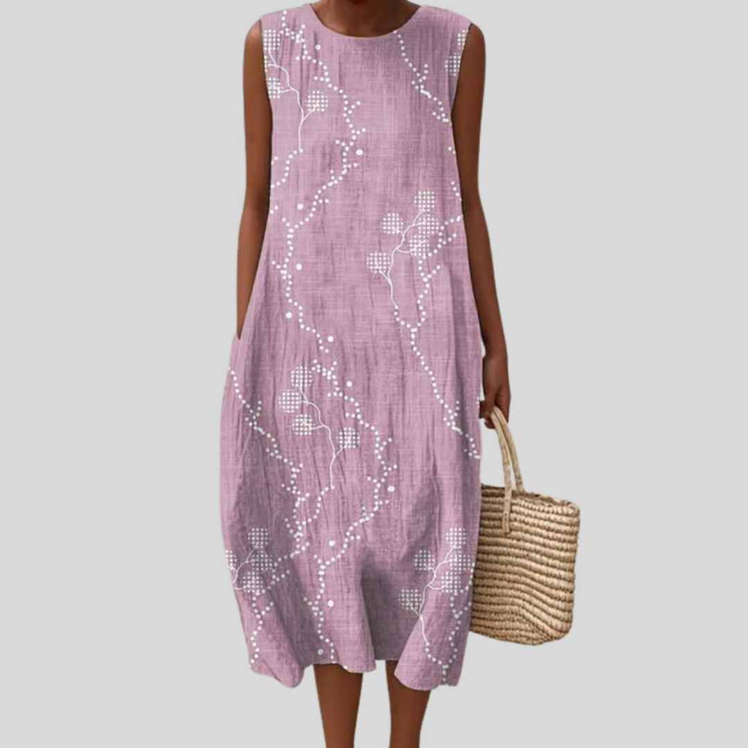 Jacqueline - robe fluide et confortable pour femme, longueur midi