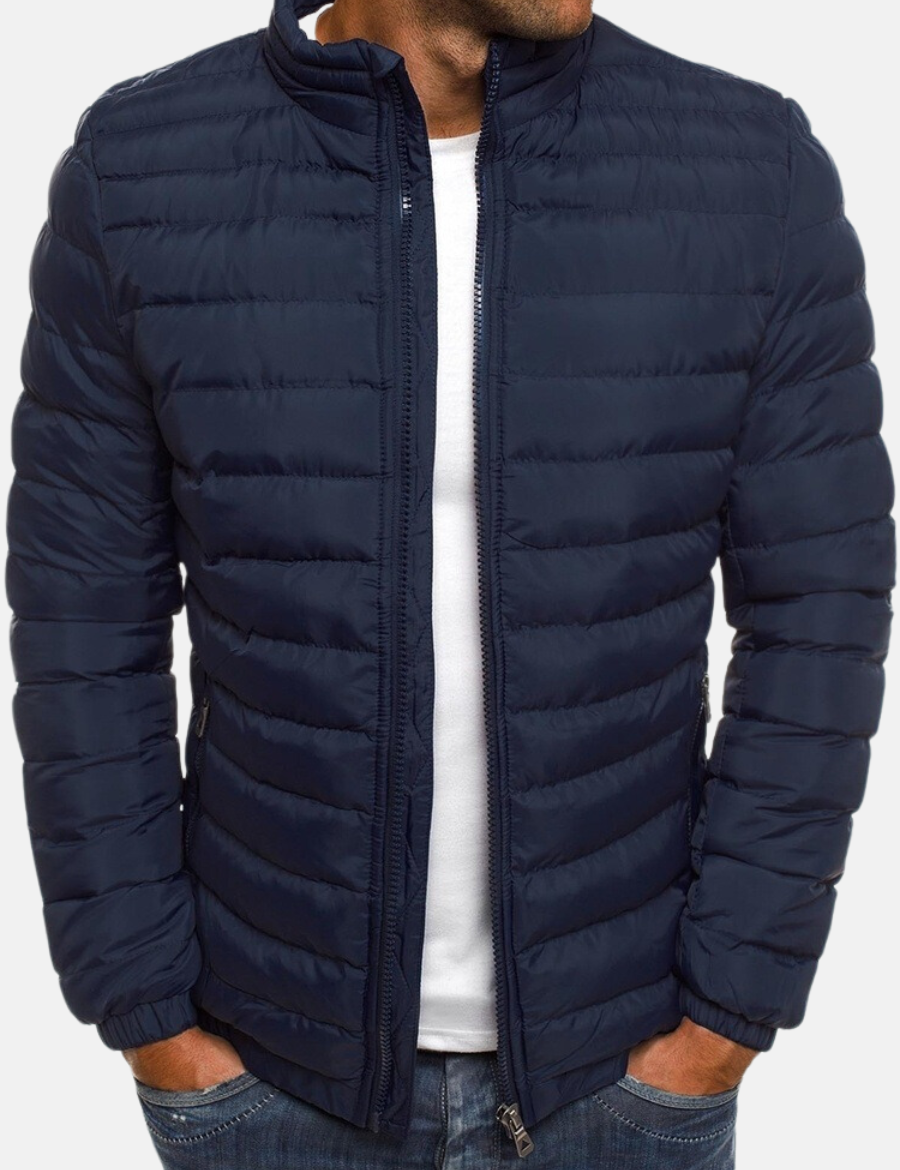 Manuel Veste Matelassée pour Homme – Coupe Droite Légère avec Col Montant & Fermeture Zippée