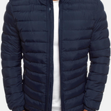 Manuel Veste Matelassée pour Homme – Coupe Droite Légère avec Col Montant & Fermeture Zippée