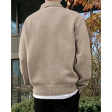 Lorenzo Polo Homme en Laine – Polo Boutonné Élégant, Chaud & Respirant pour Look Moderne