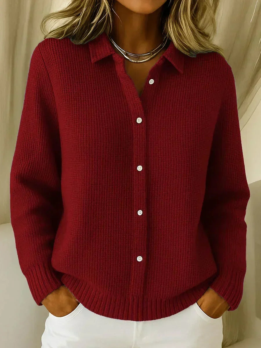 Catherine : gilet en tricot structuré avec boutons, vue détaillée