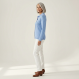 Clarisse | Gilet en tricot structuré avec boutons - vue de profil