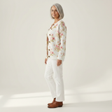 Elaris | Cardigan en maille vintage pour femme - vue de profil