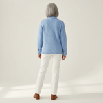 Clarisse | Gilet en tricot structuré avec boutons - vue de dos