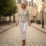 Alma - Pull à motif forêt d'automne - autre angle