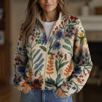 Birgit | Gilet avec motif floral botanique - AMORA MODE