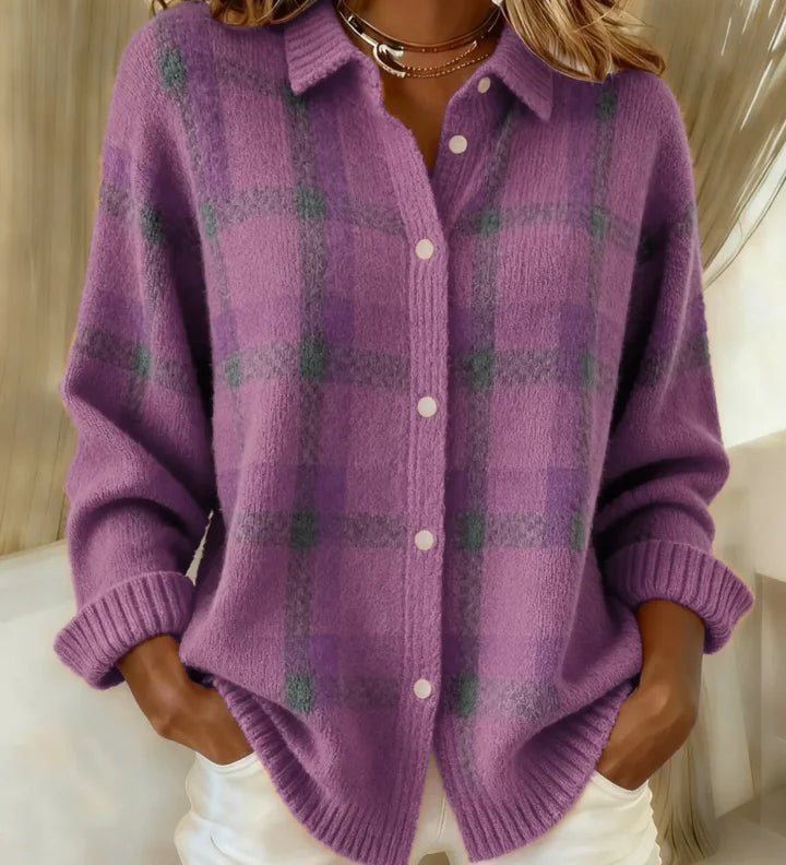 Felicia™ | Cardigan à Carreaux Décontracté