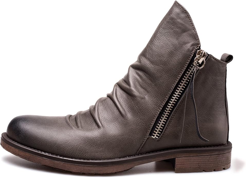 Marcos Bottines Homme – Boots à Talon Bas avec Fermeture Zippée Élégante