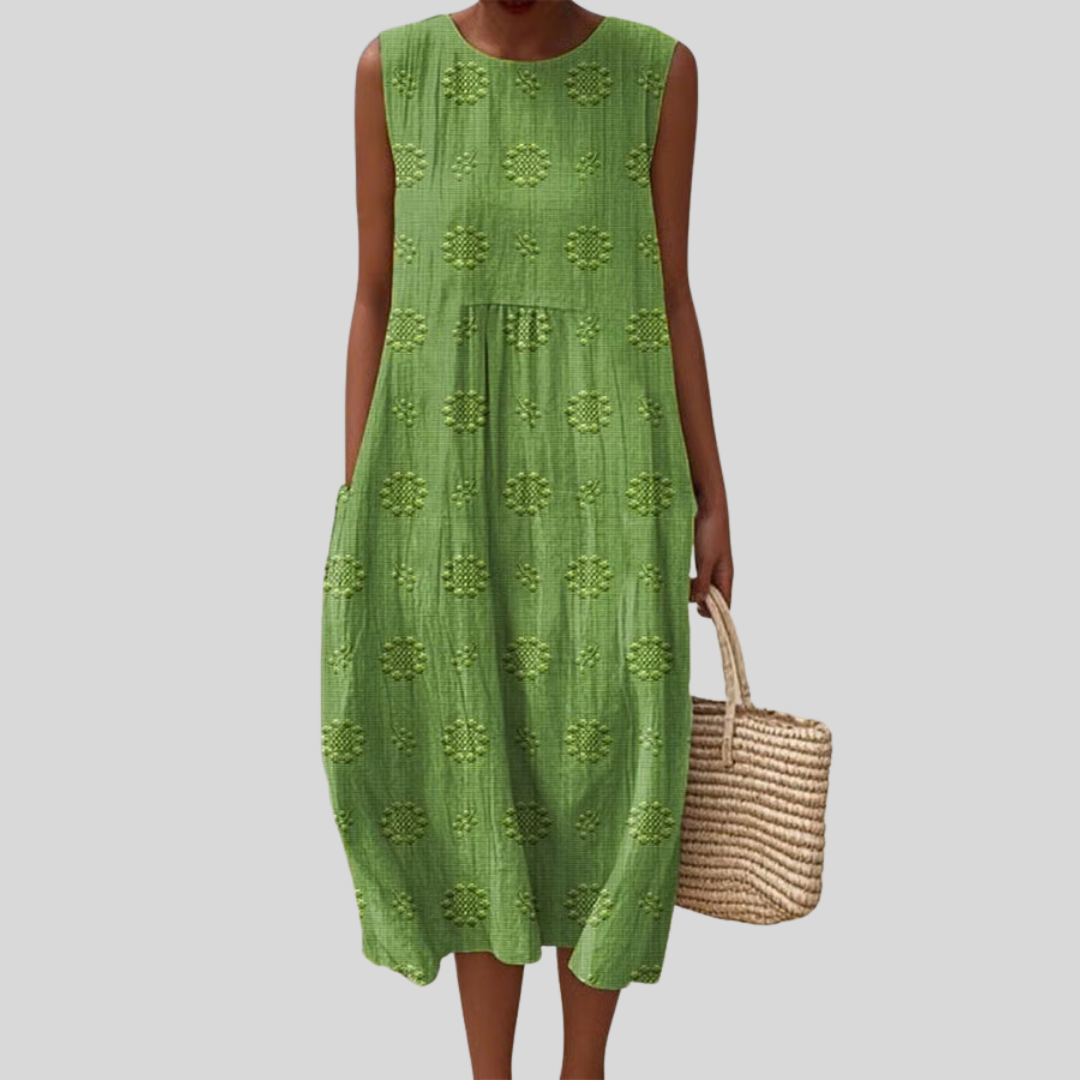Alix - robe fluide et confortable pour femme, longueur midi