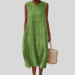 Alix - robe fluide et confortable pour femme, longueur midi