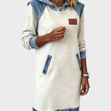 Irena - robe sweat à capuche effet jean, autre vue