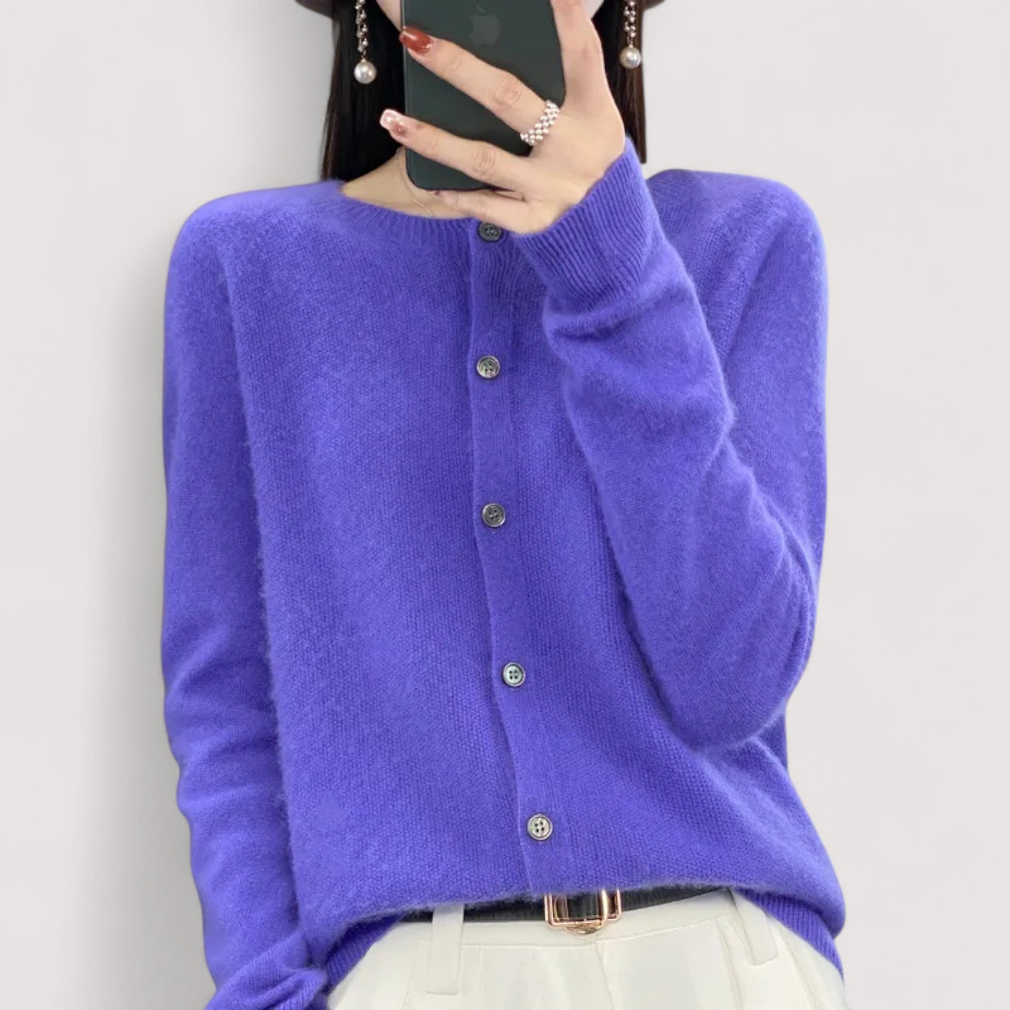 Darija™ – Veste en tricot douce avec des boutons