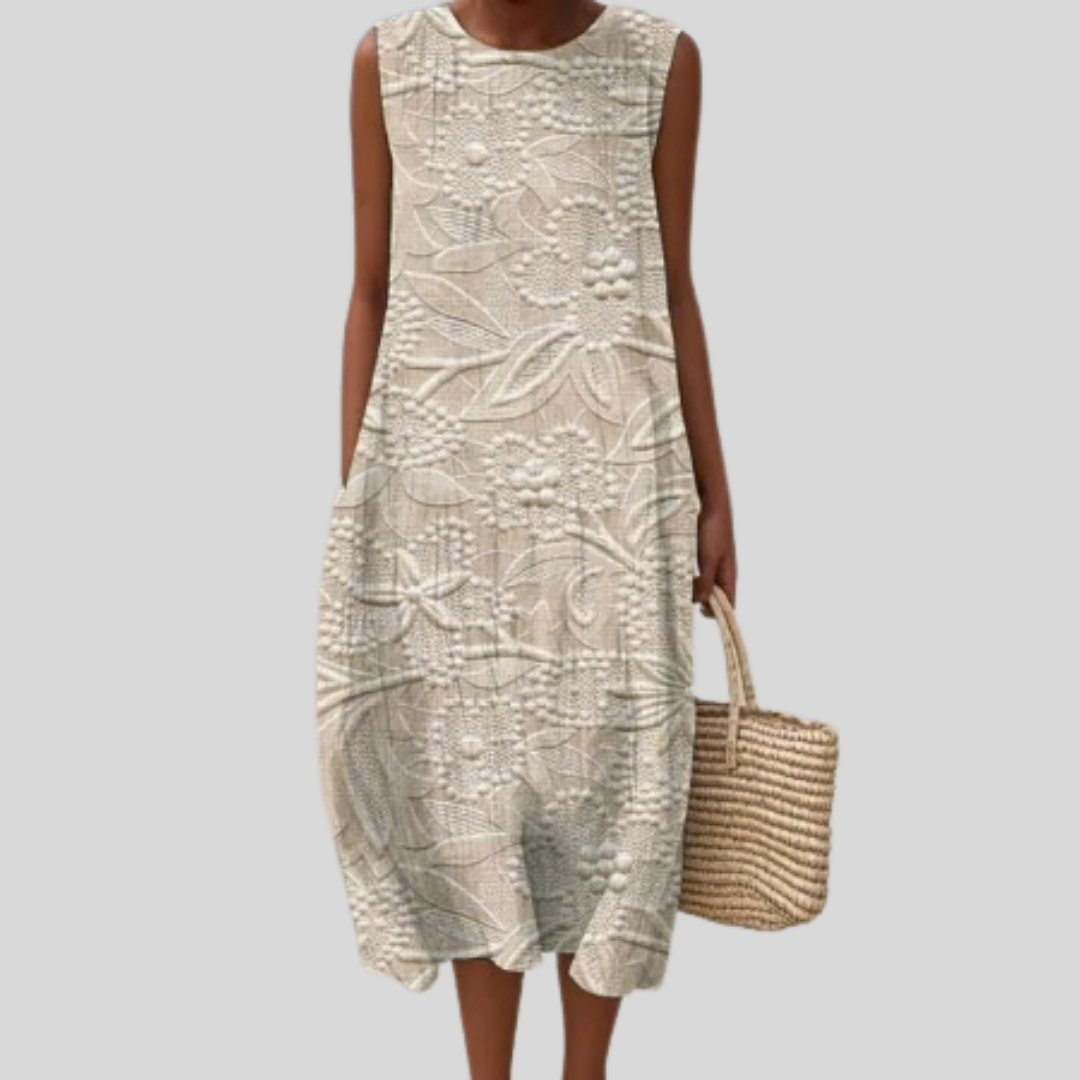 Pénélope - robe fluide et confortable pour femme, longueur midi