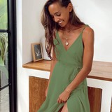 Coco Robe d'Été Femme – Légère, Respirante & Élégante avec Fente, Parfaite pour l'Été