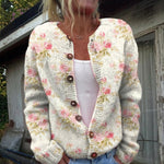 Elaris | Cardigan en maille vintage pour femme - AMORA MODE
