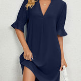 Robe Femme Nienke – Robe d'Été Confortable avec Manches Courtes & Coupe Ample