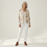 Elaris | Cardigan en maille vintage pour femme - vue de face