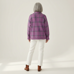 Rebecca | Gilet en tricot à carreaux coupe décontractée - vue de dos