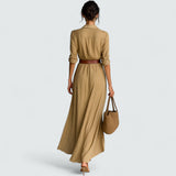 Pia™ | Robe longue à manches longues