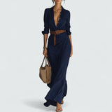 Pia™ | Robe longue à manches longues