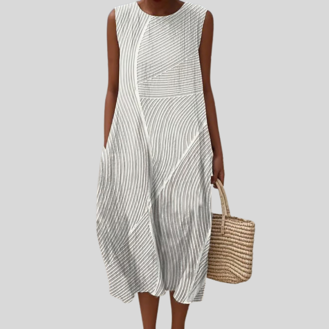 Caroline - robe fluide et confortable pour femme, longueur midi