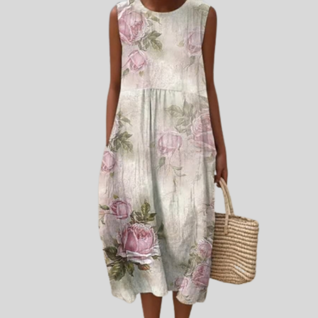 Paulette - robe fluide et confortable pour femme, longueur midi